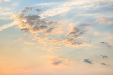 パステル調の夕焼け