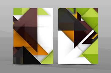 Colorful geometric A4 business print template