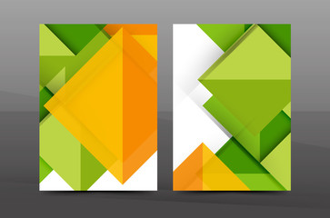 Squares and triangles annual report cover template