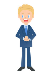 Fototapeta premium 納得したビジネスマン 男性会社員のイラスト素材