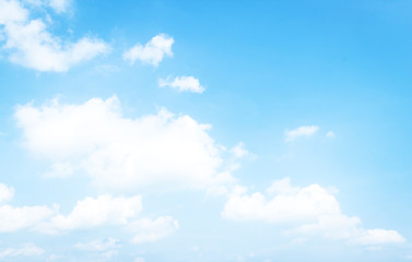 World environment day concept: Abstract white cloudy and blue sky in sunny day