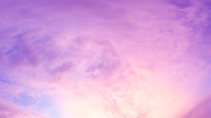 World environment day concept: Purple sky and clouds sunset background