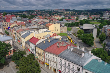 Panoramic view of Przemysl town, Poland