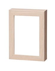 Oak photo frame isolated on white background