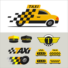 Taxi. Vector logo. Icons taxi.