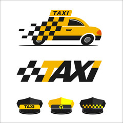 Taxi. Vector logos. Icons