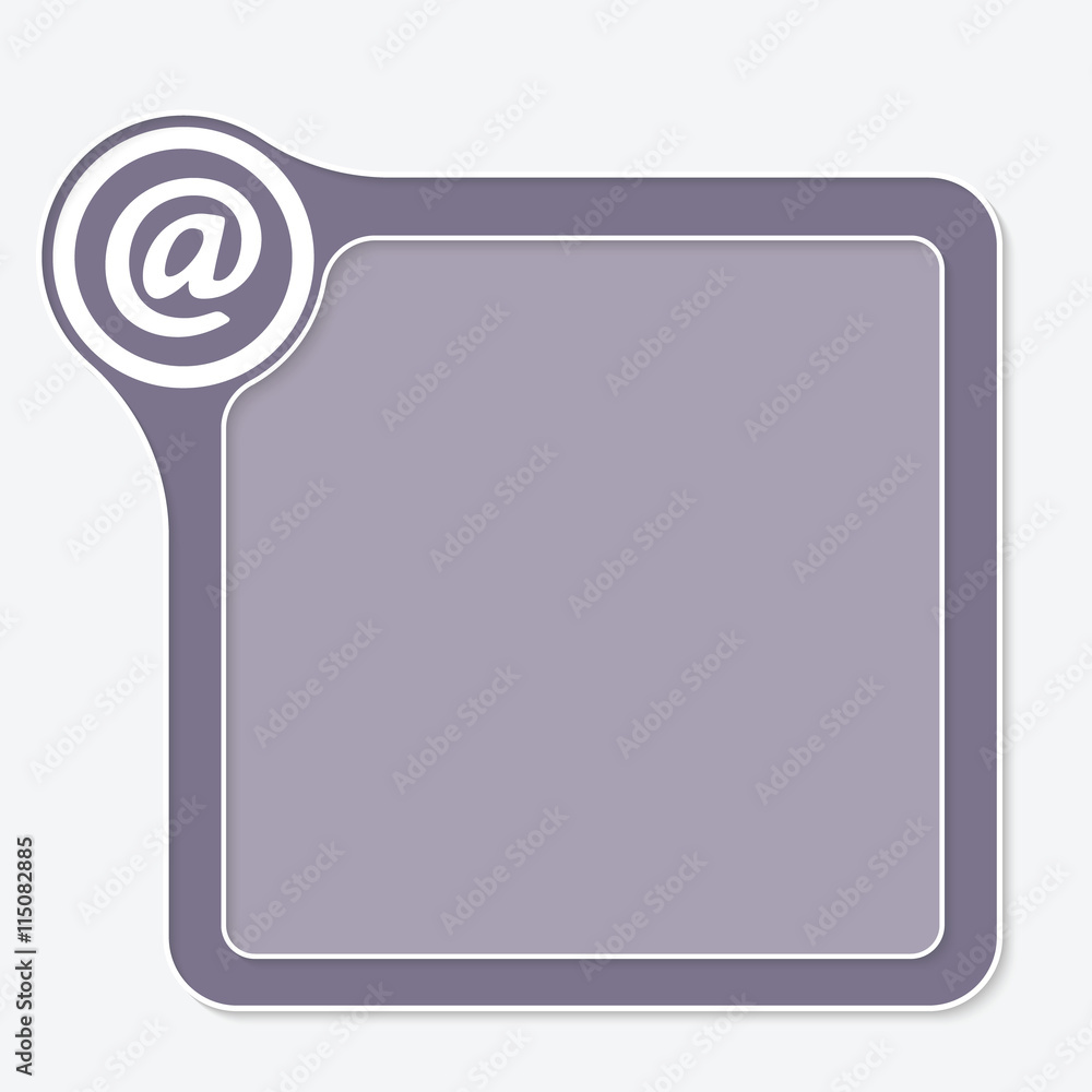 Poster vector frame for your text and email icon