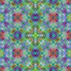 Kaleidoscopic low poly rhomb style vector mosaic background