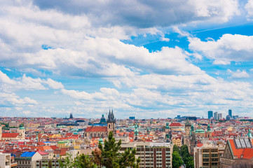 Viewing Prague landscape. 