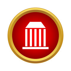 Bank icon in simple style on a white background