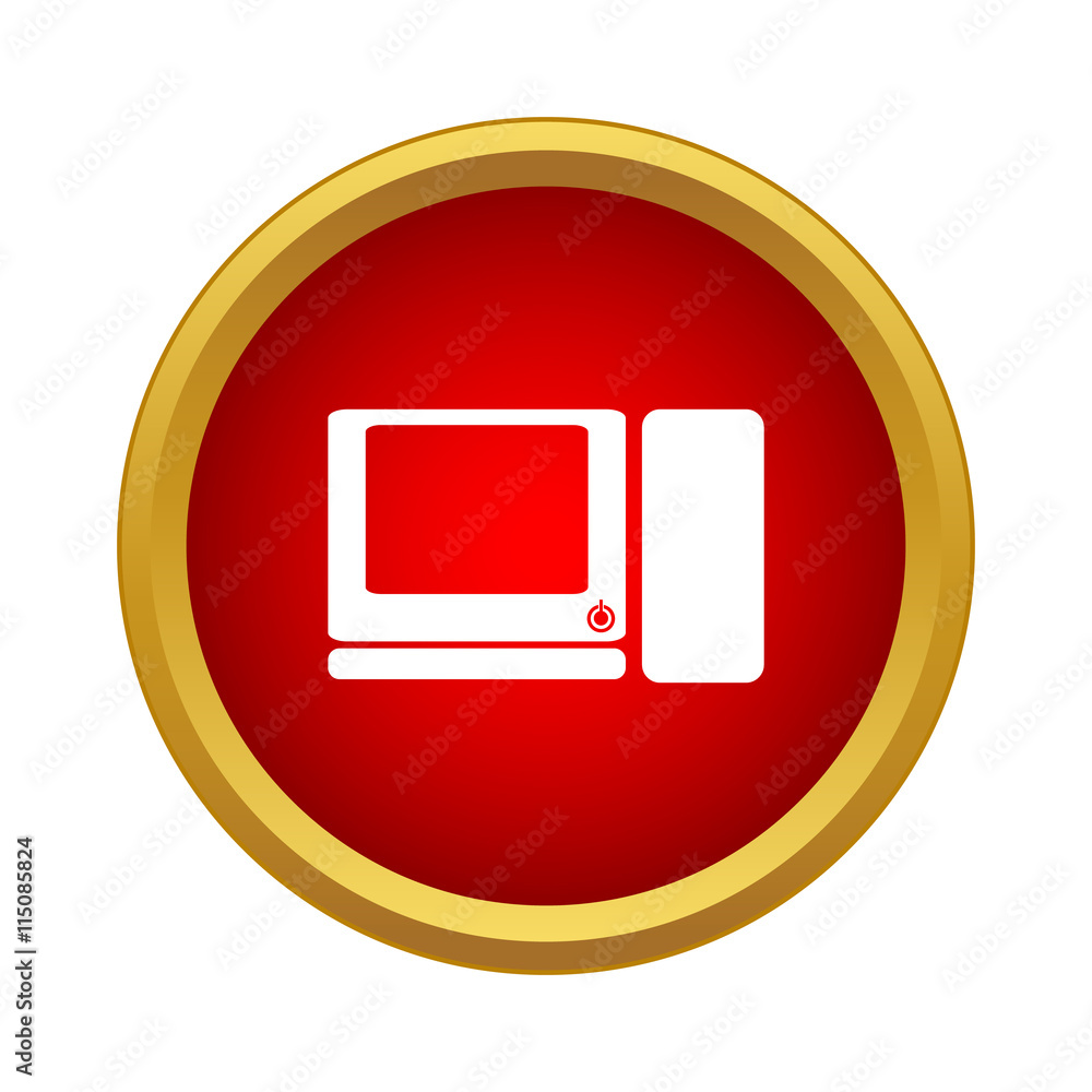 Poster computer icon in simple style on a white background