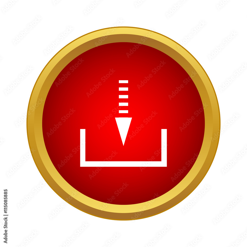 Poster Receive data from a remote storage icon in simple style on a white background