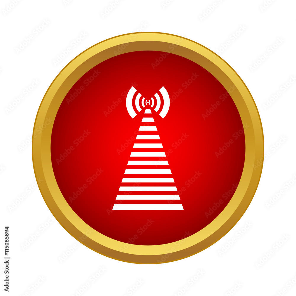 Poster wireless connection icon in simple style on a white background