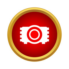 Camera icon in simple style on a white background