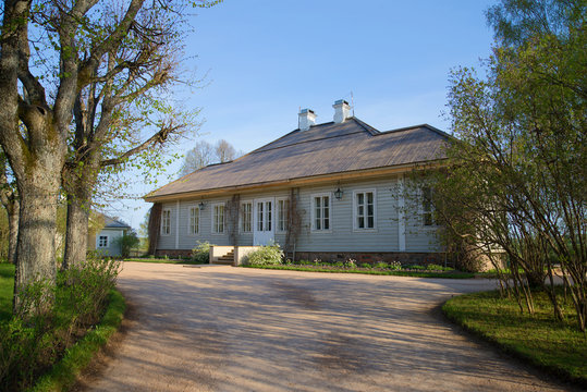 May morning at the home of poet A. S. Pushkin. The estate "Mikhailovskoe", Pushkin mountains