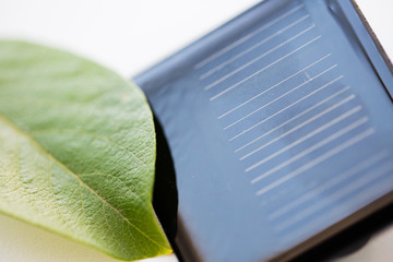 close up of solar battery or cell