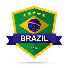 Brazil flag colour badge