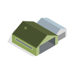 Hangar icon in isometric 3d style isolated vector illustration