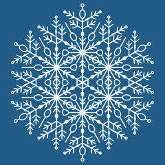Pretty Vector Round Snowflake