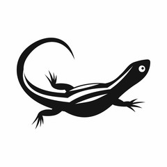 Lizard icon in simple style isolated vector illustration. Reptiles symbol