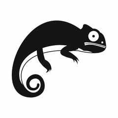 Chameleon icon in simple style isolated vector illustration. Reptiles symbol