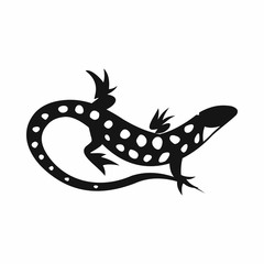 Lizard icon in simple style isolated vector illustration. Reptiles symbol