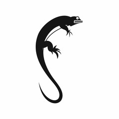 Lizard icon in simple style isolated vector illustration. Reptiles symbol