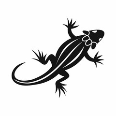 Lizard icon in simple style isolated vector illustration. Reptiles symbol