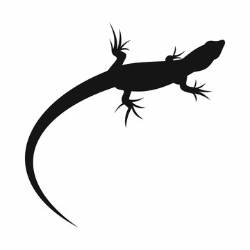 Lizard icon in simple style isolated vector illustration. Reptiles symbol