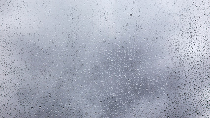 surface of the glass after the rain