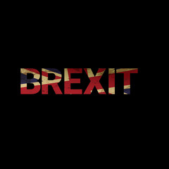 Brexit Text isolated. United Kingdom exit