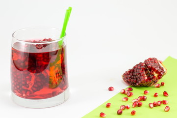 Pomegranate fruit and juice for healthy summer refreshment
