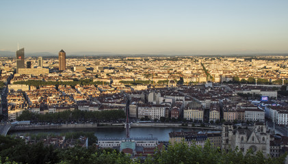 Vue de la ville de Lyon.