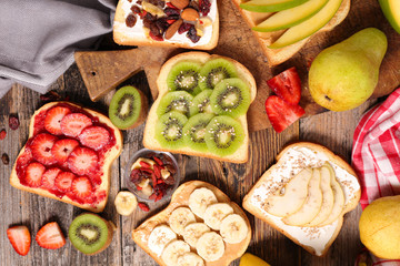 assorted breakfast toast