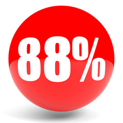Discount 88 percent off. 3D illustration.