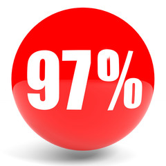 Discount 97 percent off. 3D illustration.