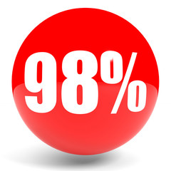 Discount 98 percent off. 3D illustration.