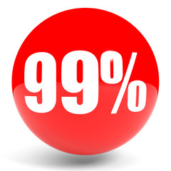 Discount 99 percent off. 3D illustration.