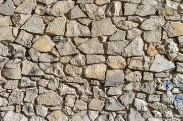 Wall from stones of the different size, background, texture series