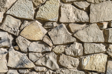 Wall from stones of the different size, background, texture series