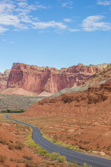Road through Capitol Reef National Park, Utah