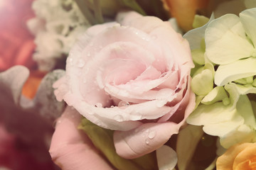 background of flower bouquet in vintage style