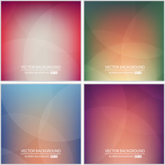 Abstract Creative concept vector multicolored blurred background set. For Web and Mobile Applications, art illustration template design, business infographic and social media, modern decoration