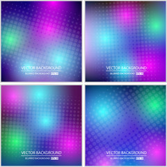 Abstract Creative concept vector multicolored blurred background set. For Web and Mobile Applications, art illustration template design, business infographic and social media, modern decoration