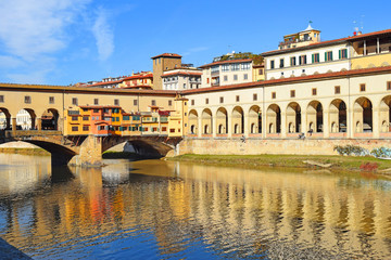 Fototapeta na wymiar embankment of the river Arno, Florence, Italy