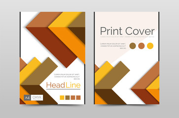 Business annual report brochure cover vector template