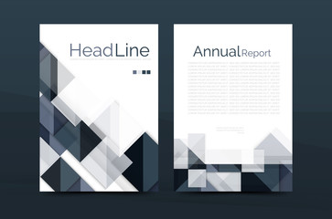 Geometric a4 front page, business annual report print template