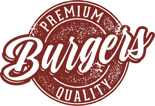 Premium Burgers Menu Sign