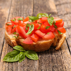 bruschetta with tomato and basil