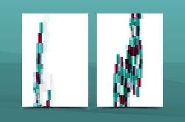 Geometric design A4 size cover print template